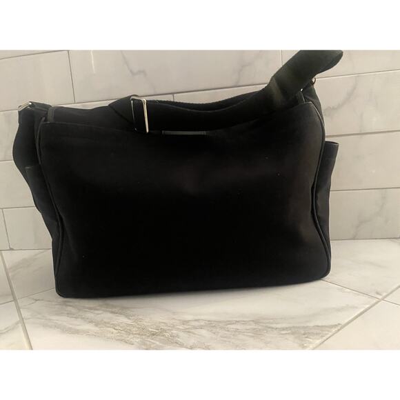 Coach Original Messenger Bag Blk Canvas Leather - Picture 3 of 14